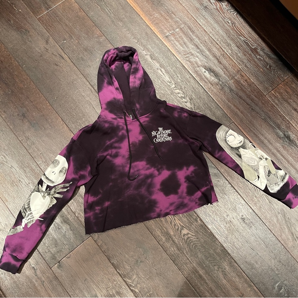 Disney Tim Burton's The Nightmare Before Christmas Hoodie in Black and Purple